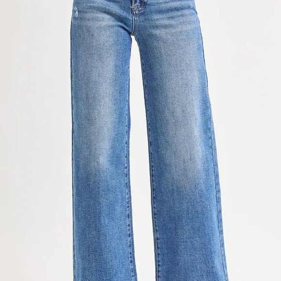 ✨NWT RISEN Full Size High Rise Wide Leg Jeans Plus Size - Picture 2 of 7